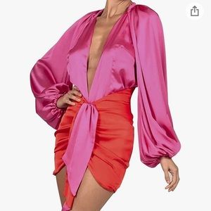 Two piece shirt skirt combo